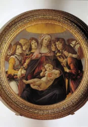 Maria mit dem Kinde und sechs Engeln